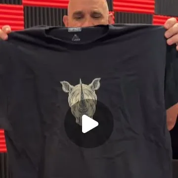 Chaz with the new Rhino Mindset tee